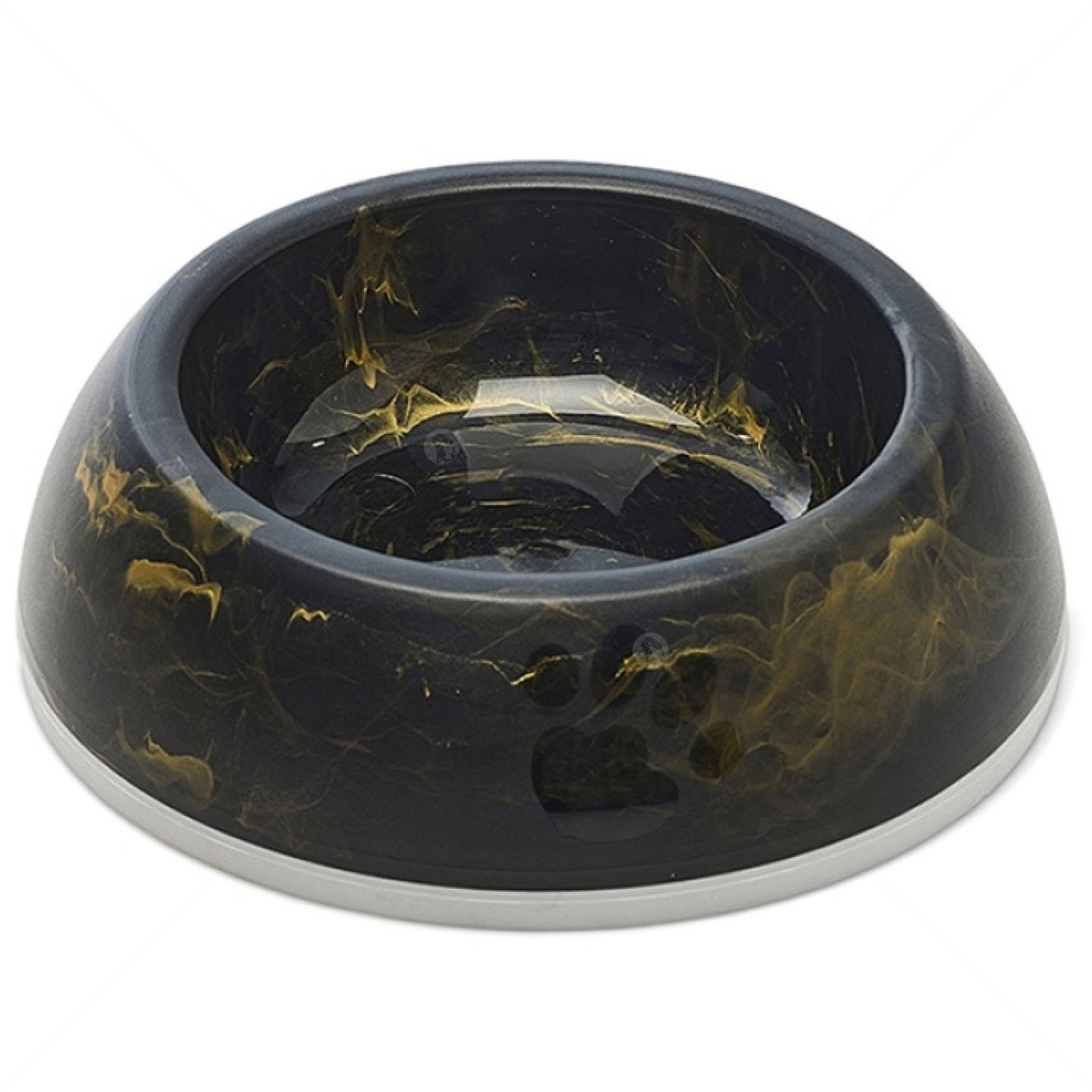 Купичка за храна и вода SAVIC Delice Marble, Ø11.5 см, тъмен мрамор