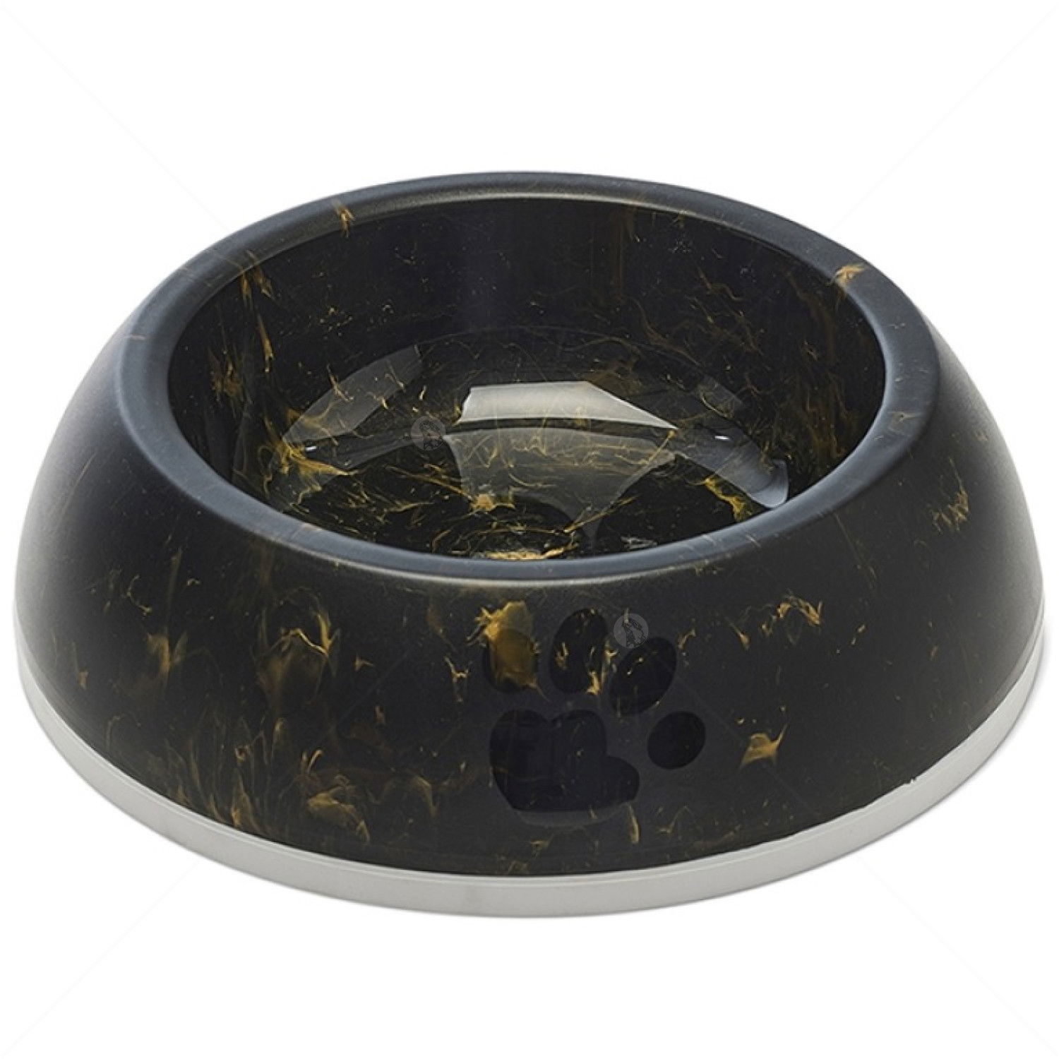 Купичка за храна и вода SAVIC Delice Marble, Ø18 см, тъмен мрамор