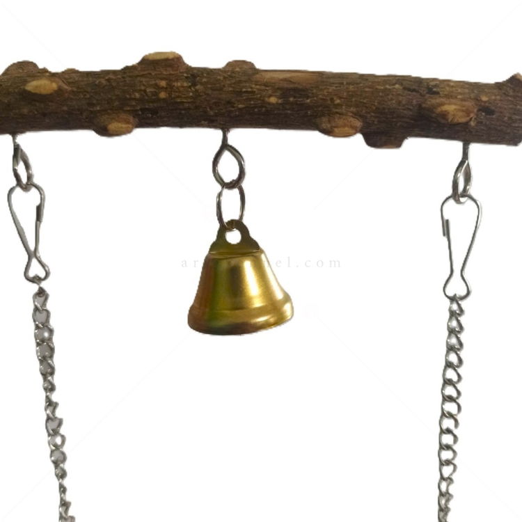 Дървена кацалка с люлка 2 в 1 MINA PET