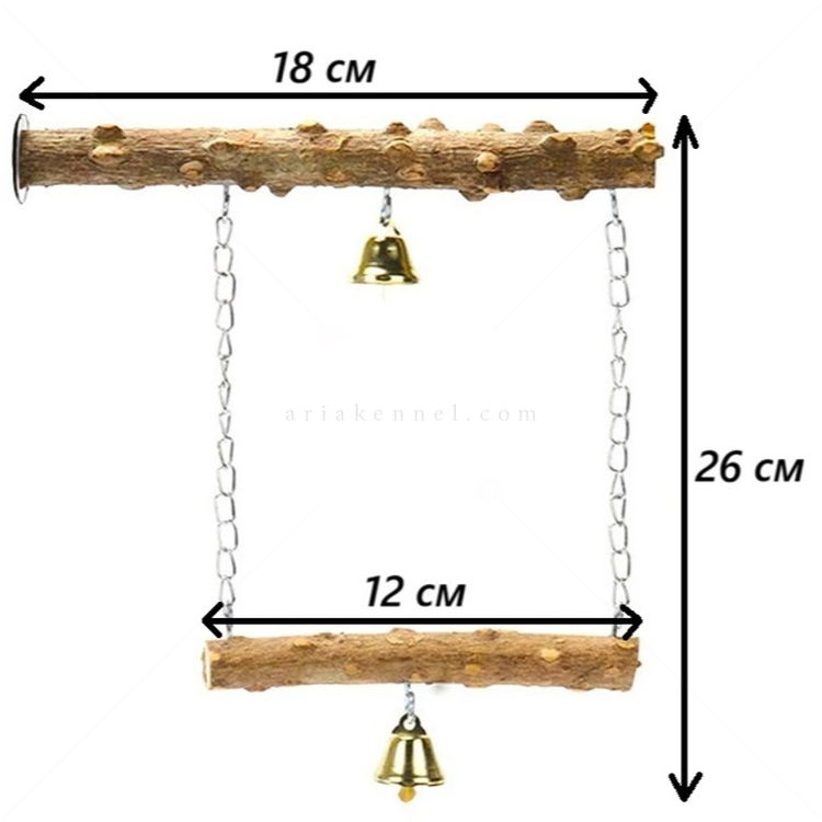 Дървена кацалка с люлка 2 в 1 MINA PET