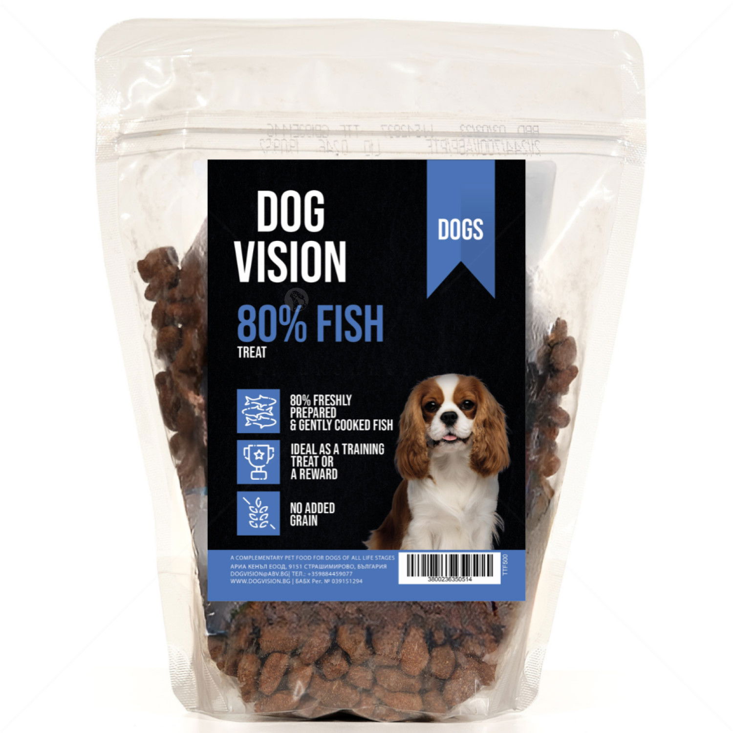 DOG VISION 80% Fish treats 500 гр