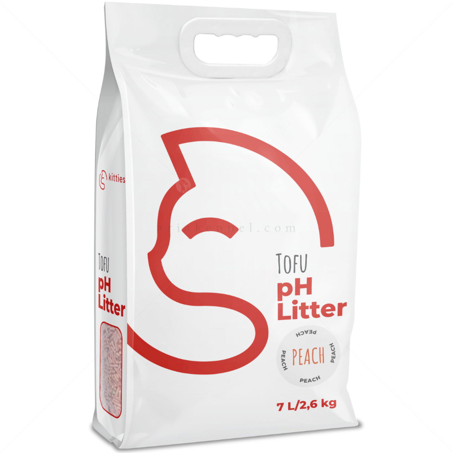 KITTIES Тофу с pH индикатор 7 л/2.6 кг с аромат на праскова