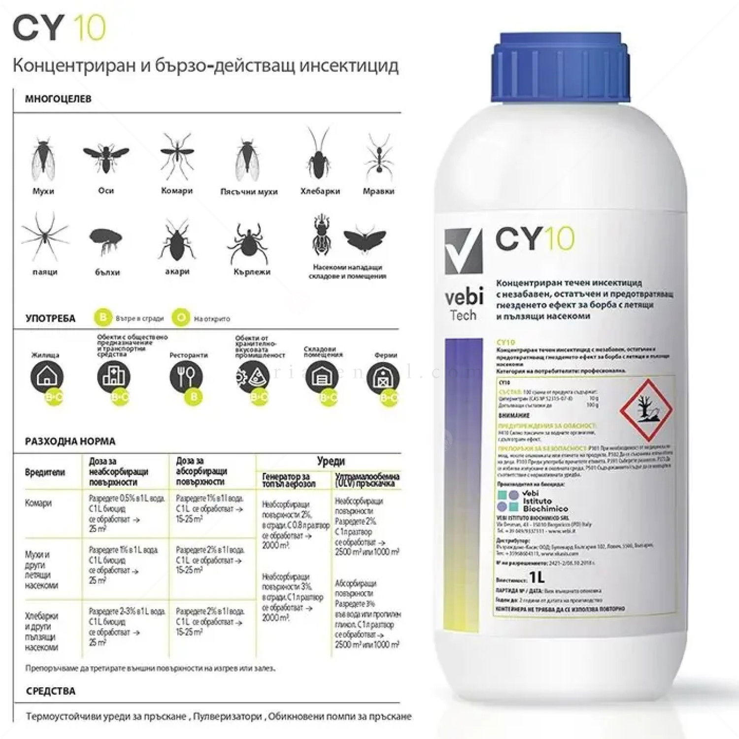 Препарат против комари VEBI CY 1 л