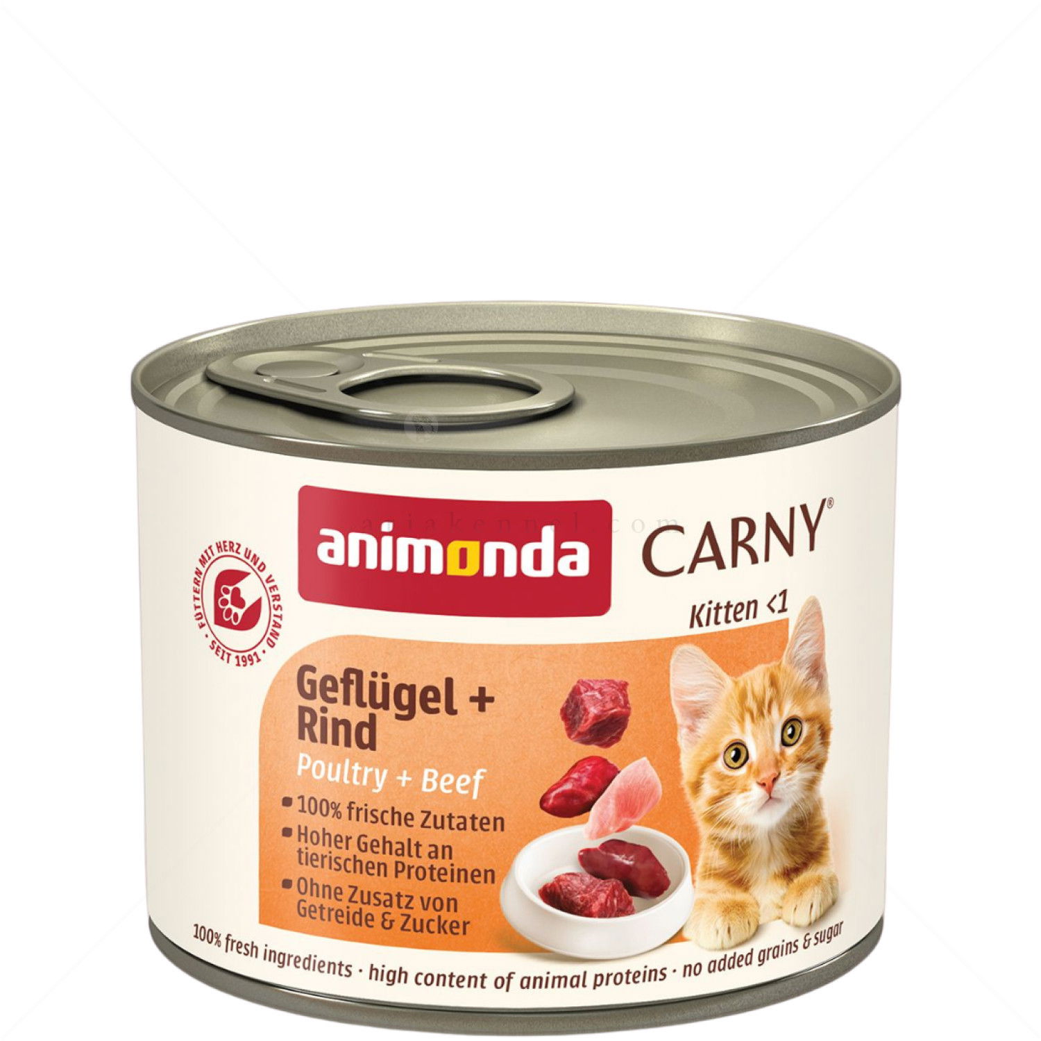 CARNY 200 гр. Kitten говеждо и птиче месо