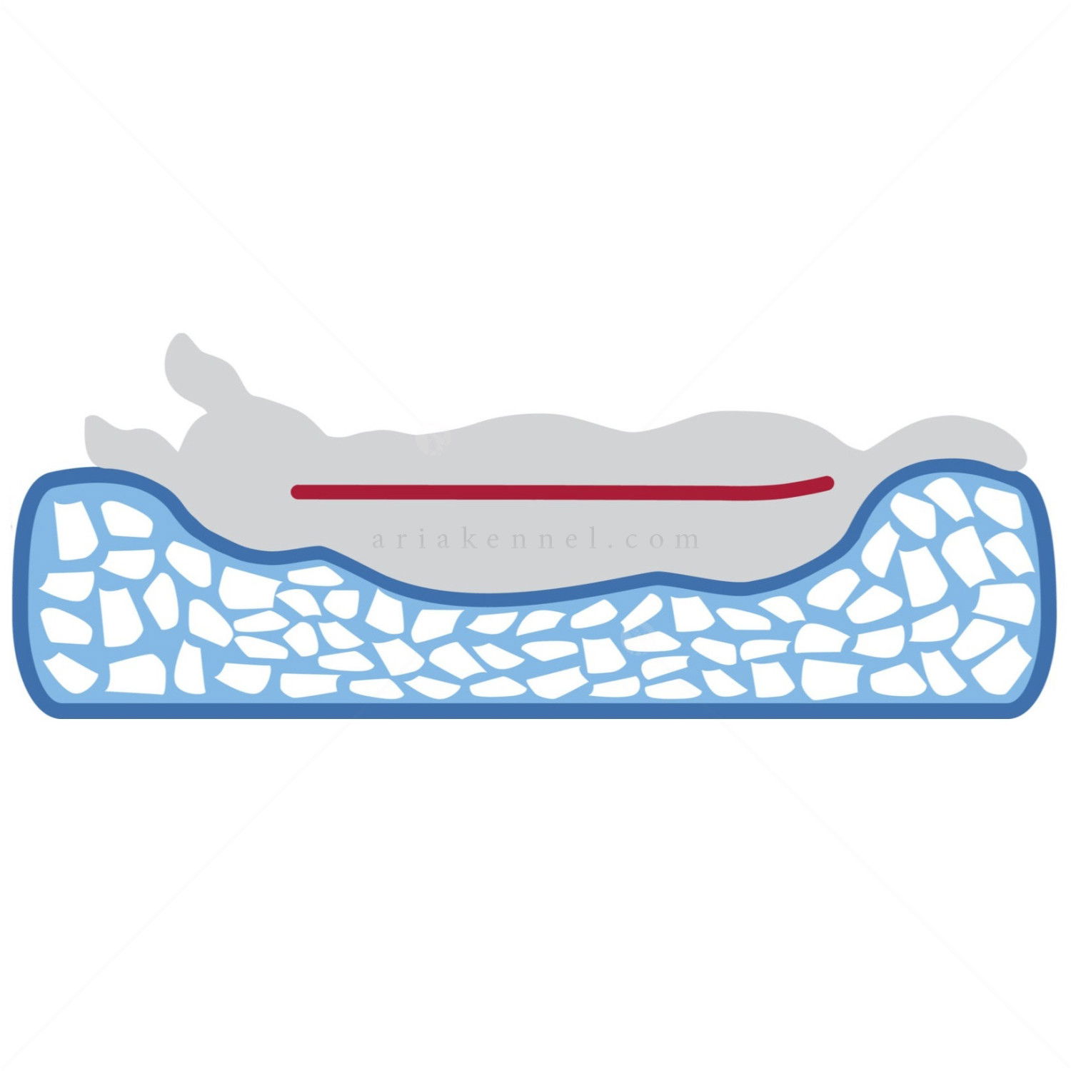 Ортопедично меко легло TRIXIE Vital Bed Loki 65, пепел от рози