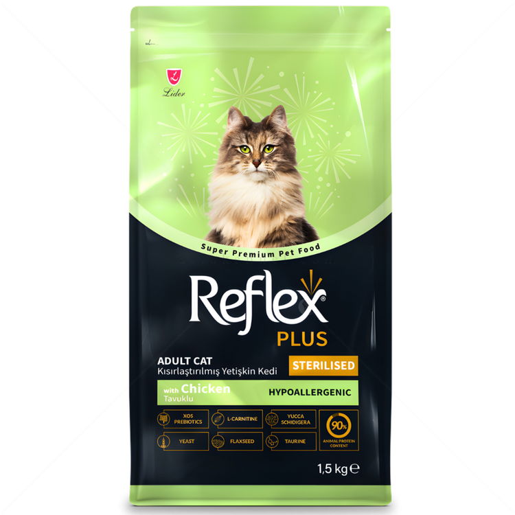 REFLEX PLUS 1.5 кг Sterilised Chicken, с пилешко месо