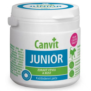 Хранителна добавка с пре- и пробиотици за малки и подрастващи кучета CANVIT Junior 230 гр