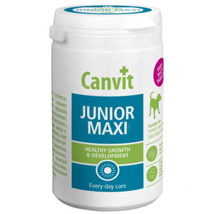 Хранителна добавка с пре- и пробиотици за подрастващи кучета от средни и едри породи CANVIT Junior Maxi 230 гр/ 115 таблетки