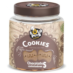 Бисквити мини кокалчета с аромат на шоколад в буркан LOLO PETS, 210 гр