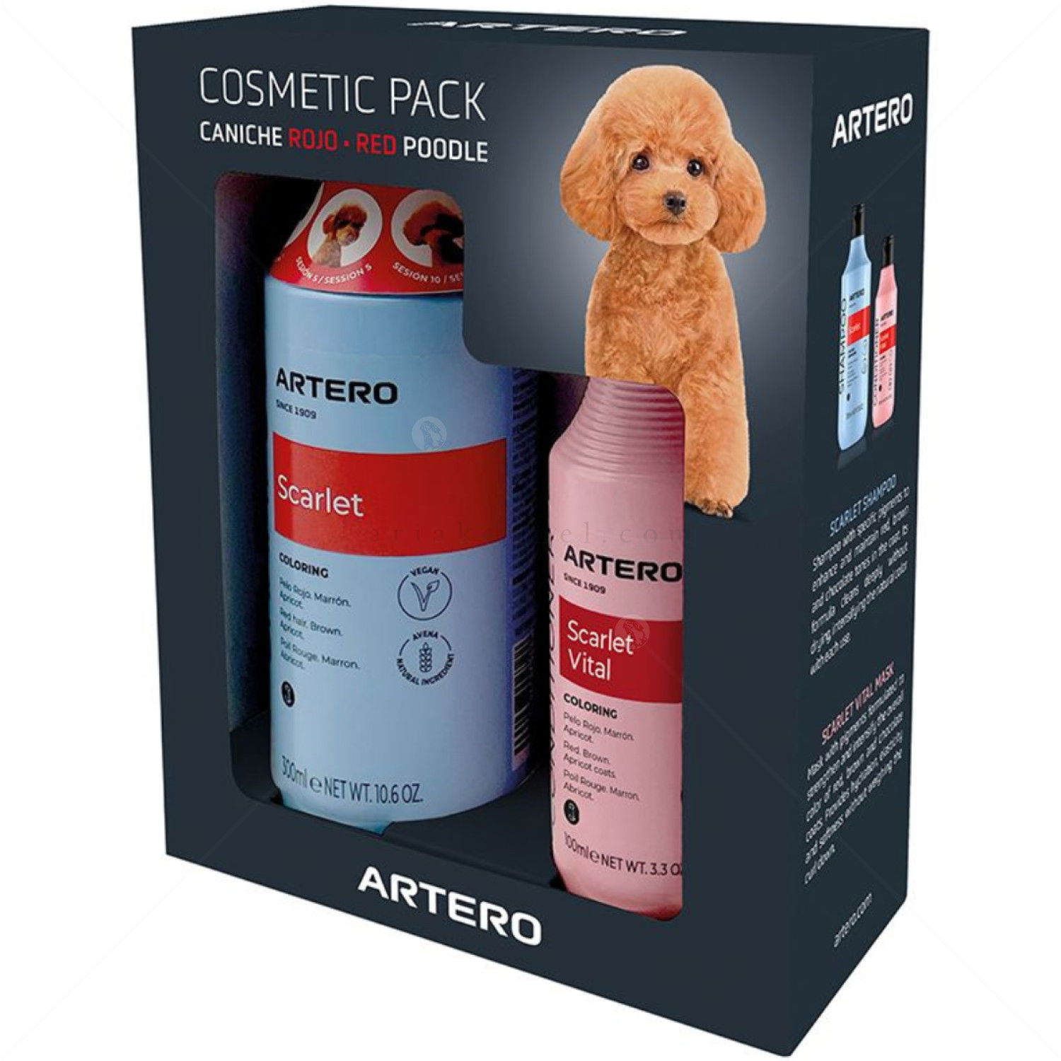 Козметичен сет за червени пудели ARTERO Red Poodle