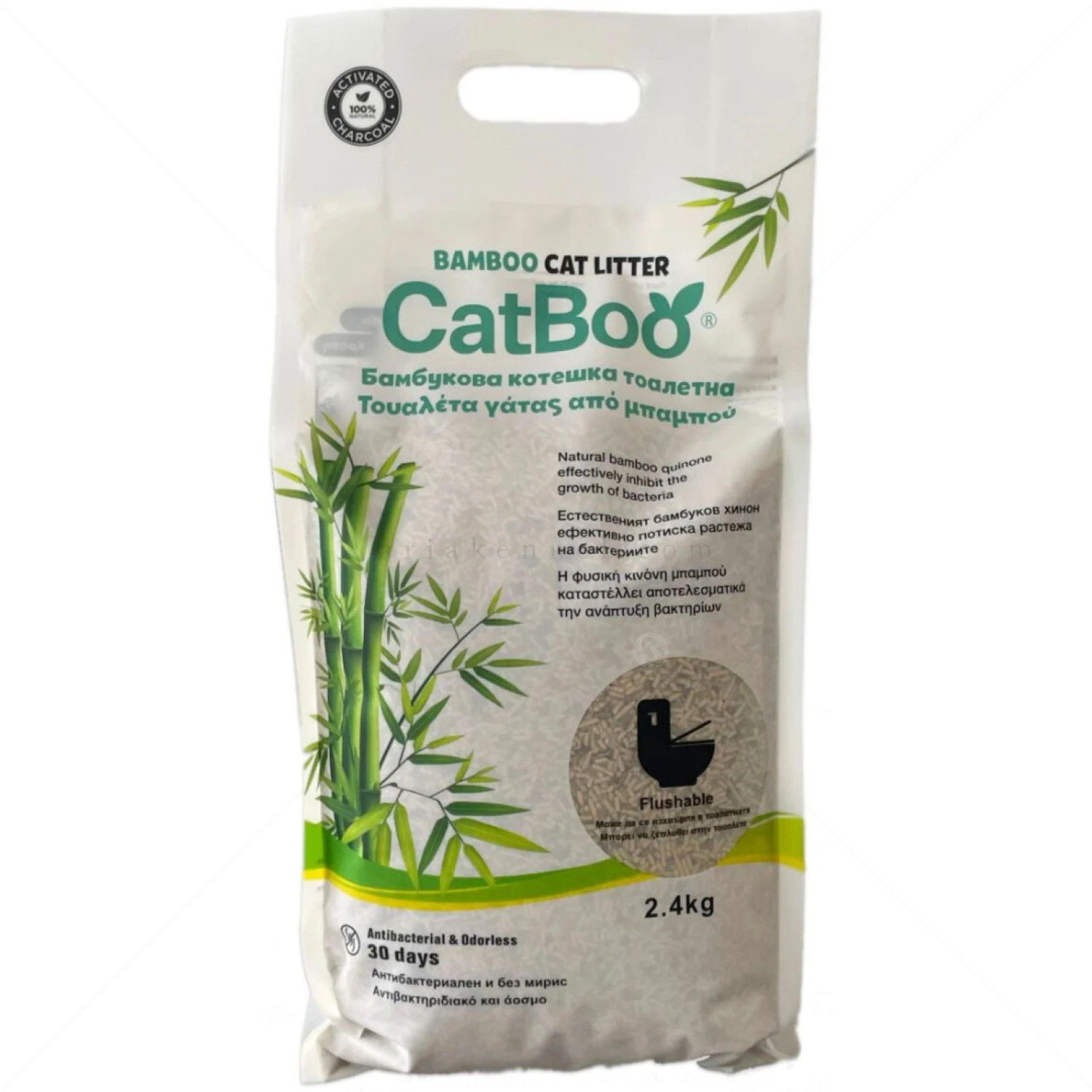Бамбукова котешка тоалетна с аромат на Китайски чай Оолонг 6 л/ 2.4 кг CATBOO Chinesse tea Oolong