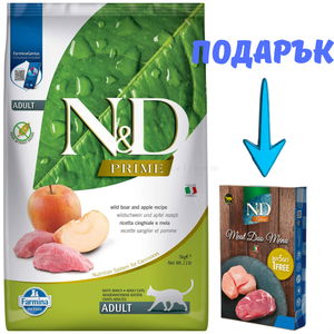 N&D Cat 5 кг Prime Boar Adult