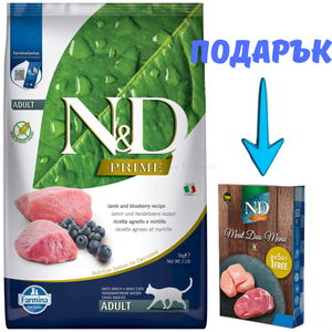 N&D Prime Cat Adult 5 кг Lamb and blueberry