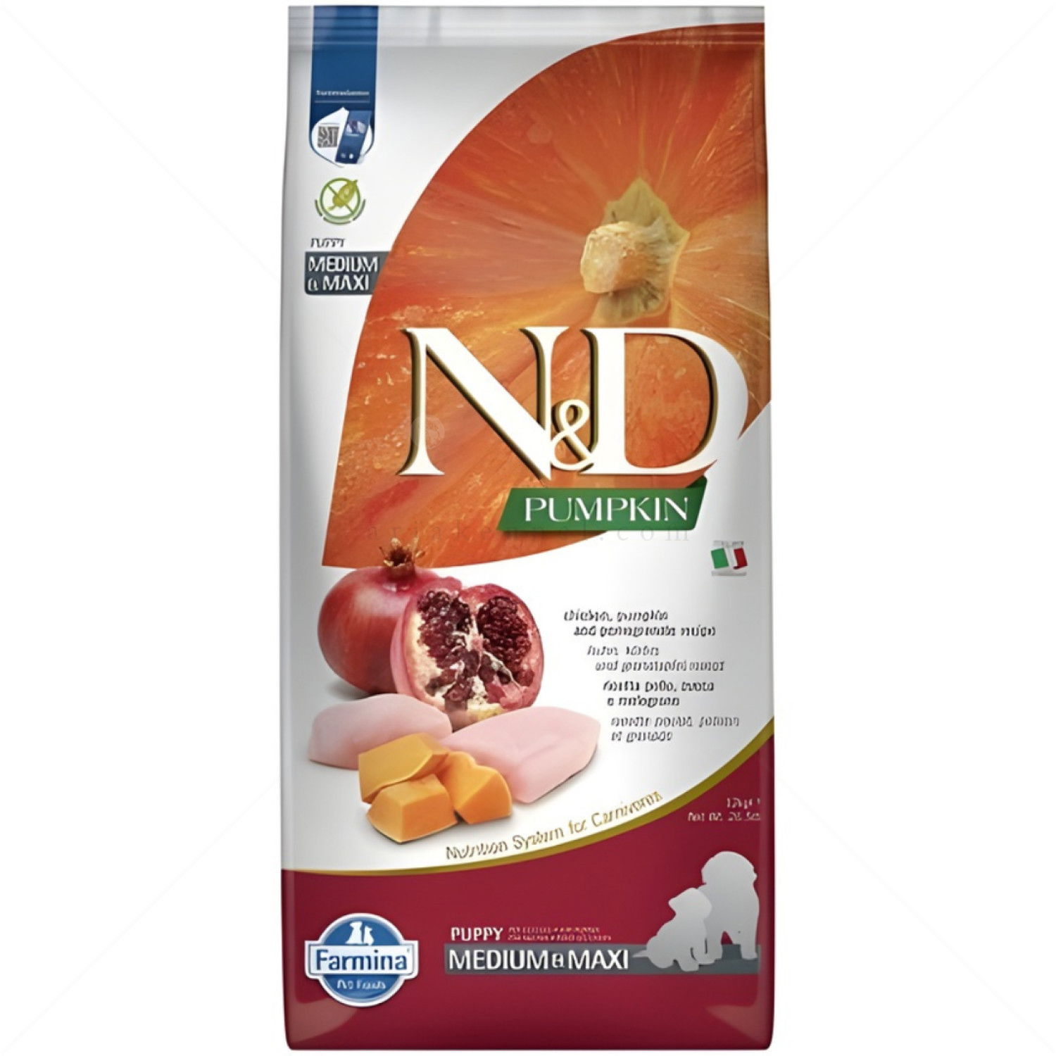 N&D Pumpkin Dog 12 кг Pumpkin Puppy Medium&Maxi Chicken & Pomegranate