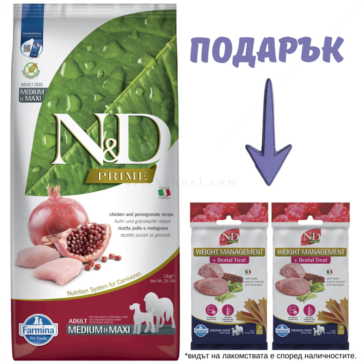 N&D Prime Dog 12 кг Adult Medium&Maxi Chicken and Pomegranate