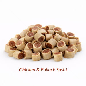 Суши с пилешко месо и треска PERRITOSNACKS Premium Chicken & Pollock Sushi