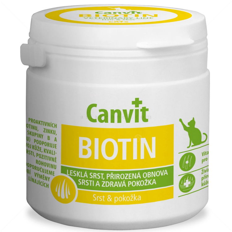 Хранителна добавка за кожа и козина за котки CANVIT Biotin Cat 100 гр/ 97 таблетки