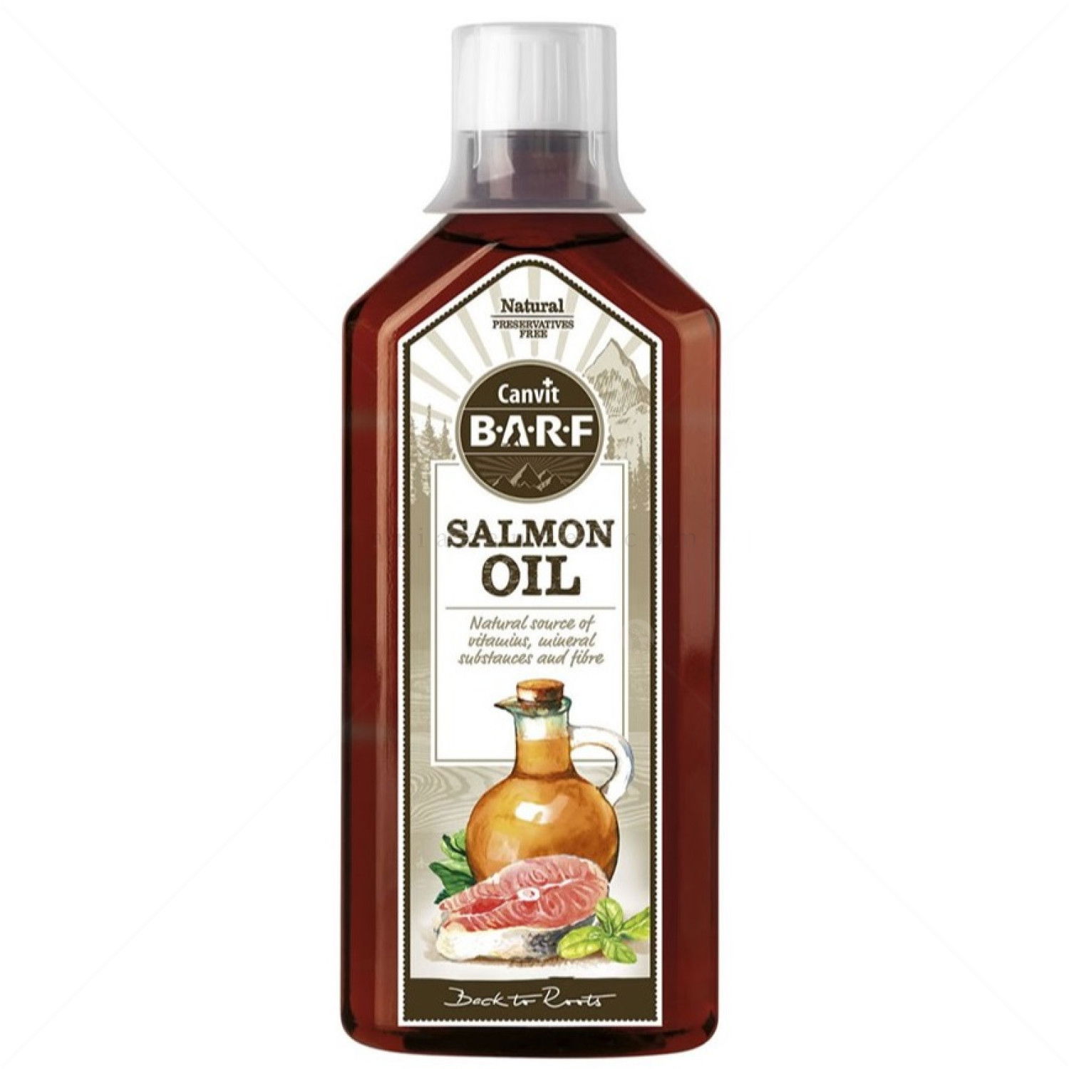 Масло от сьомга CANVIT BARF Salmon Oil 100% Natural, студено пресовано