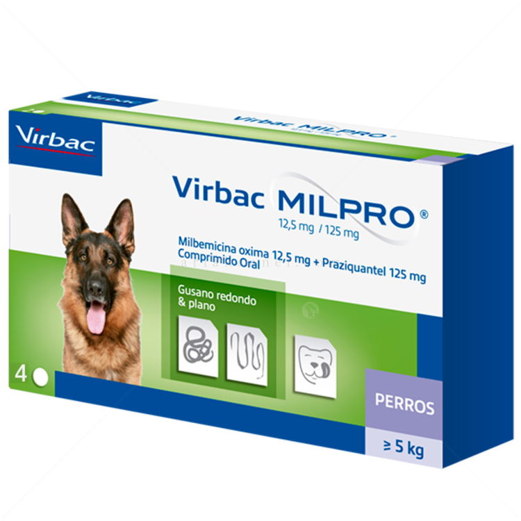 Таблетки за вътрешно обезпаразитяване и превенция на Дирофилариозата VIRBAC MILPRO 12.5 mg/ 125 mg
