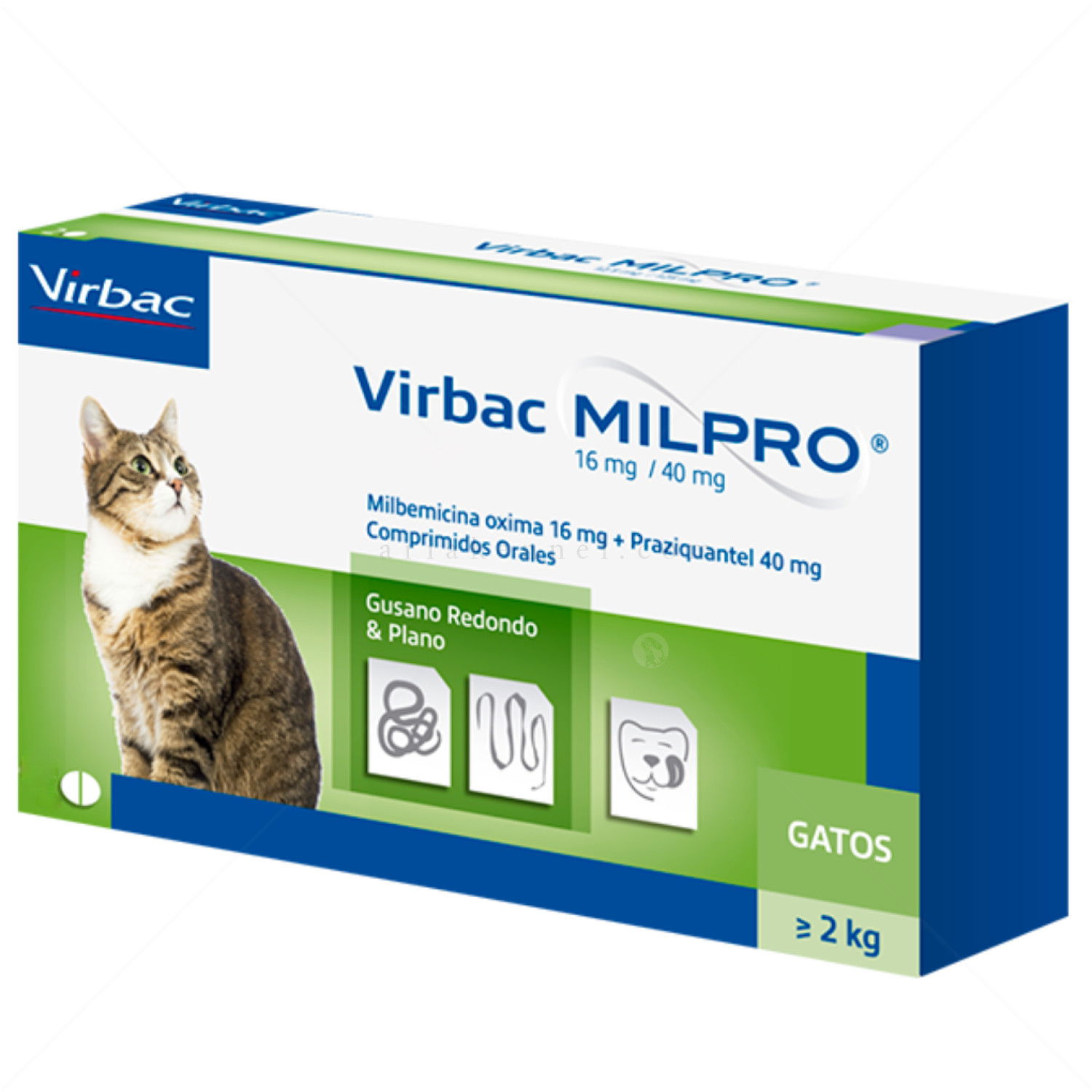 Таблетка за вътрешно обезпаразитяване и превенция на Дирофилариозата VIRBAC Milpro 16/40 mg