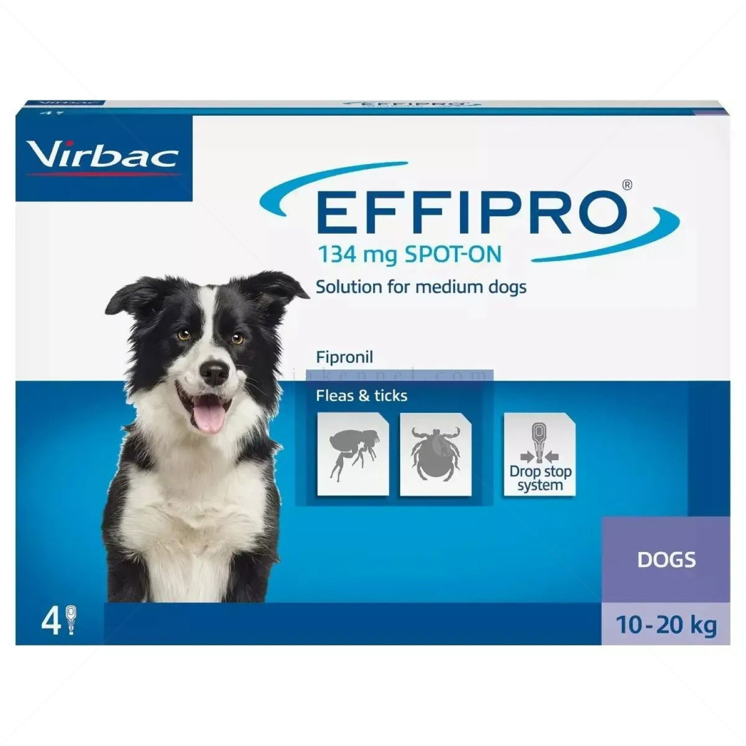 Пипета за външно обезпаразитяване VIRBAC EFFIPRO Spot-on M, 1x134 mg