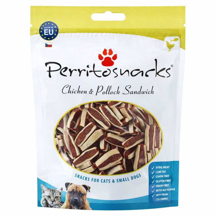 Хапки сандвич с пилешко месо и треска PERRITO Premium