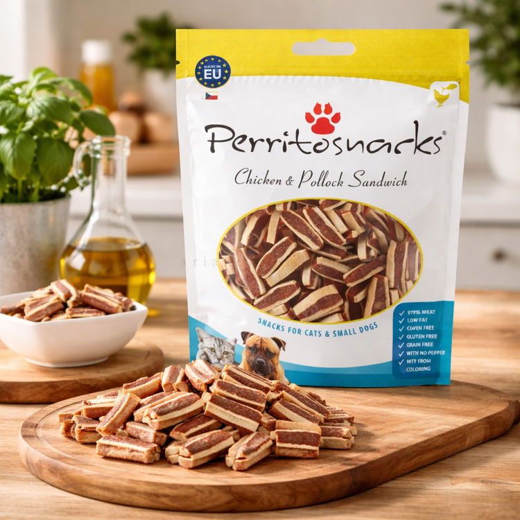 Хапки сандвич с пилешко месо и треска PERRITO Premium