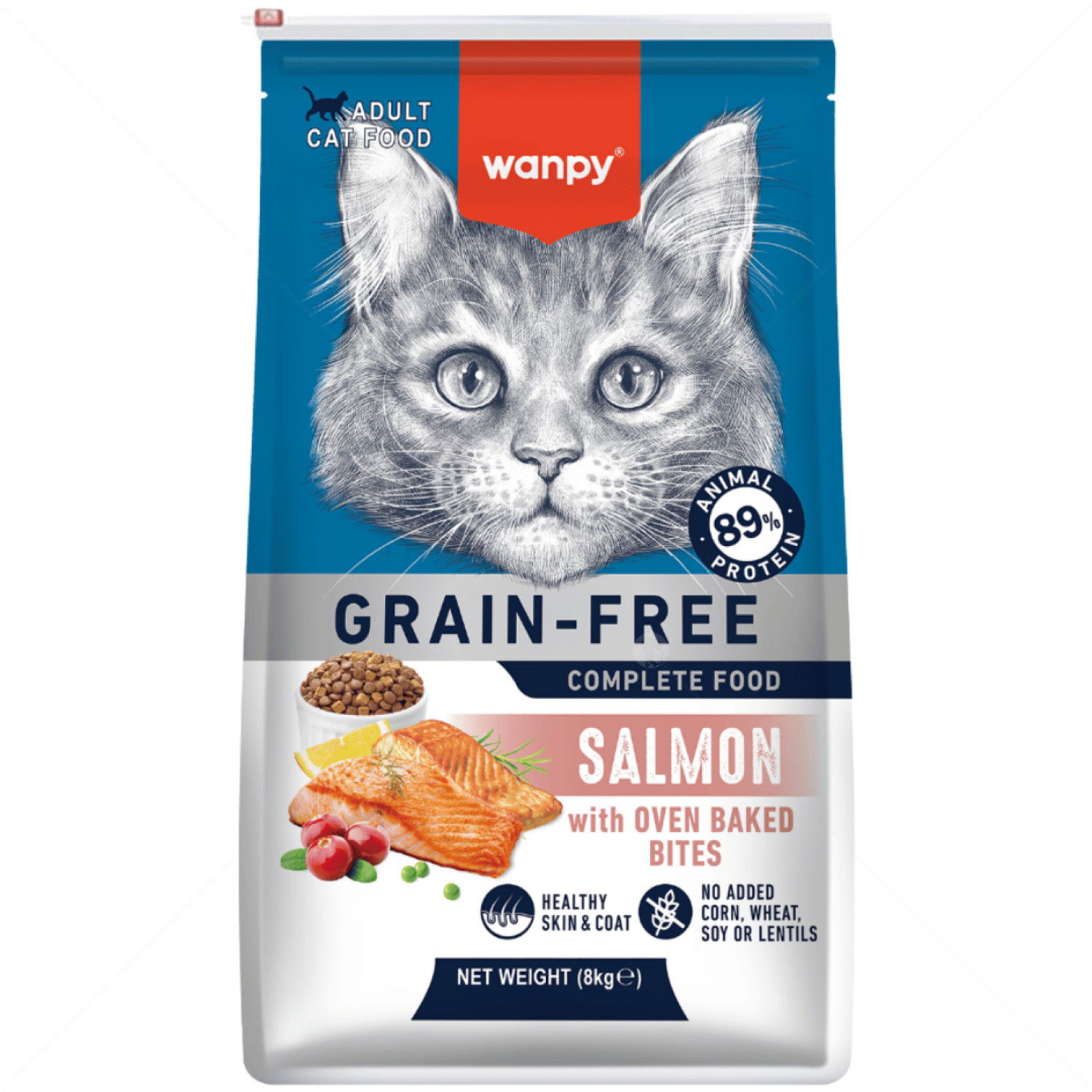 WANPY Grain Free Adult 8 кг със сьомга