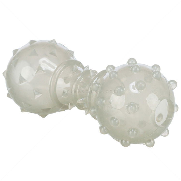 Играчка с отвори за лакомства TRIXIE TPR Snack Dumbbell, светлосива