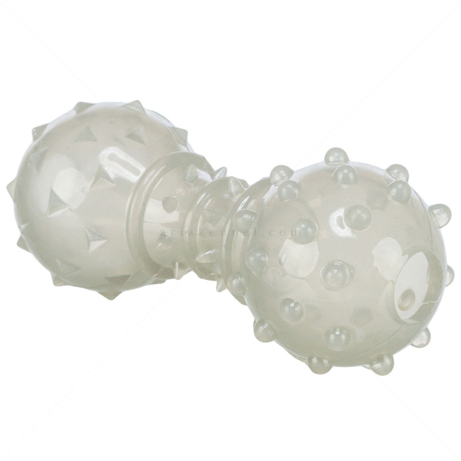 Играчка с отвори за лакомства TRIXIE TPR Snack Dumbbell, светлосива