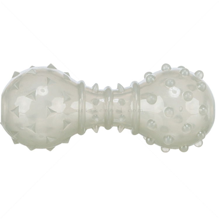 Играчка с отвори за лакомства TRIXIE TPR Snack Dumbbell, светлосива