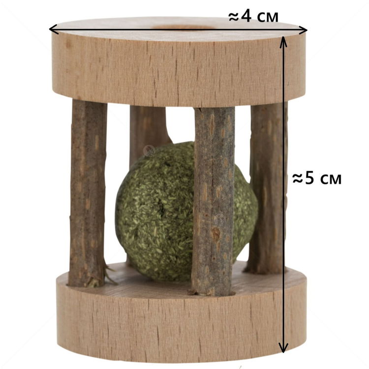 Дървена играчка с мататаби и топче от котешка трева TRIXIE