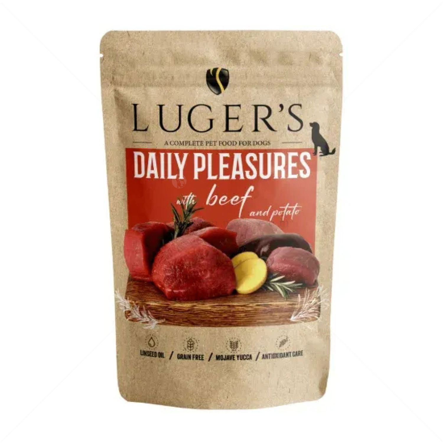 Пауч с говеждо и картофи 500 гр LUGER'S Dog Adult Daily Pleasures with Beef and Potato
