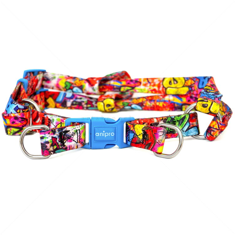 Нагръдник ANIPRO Soft Touch Dog Of The City, размер S, лента с тюркоазена тока