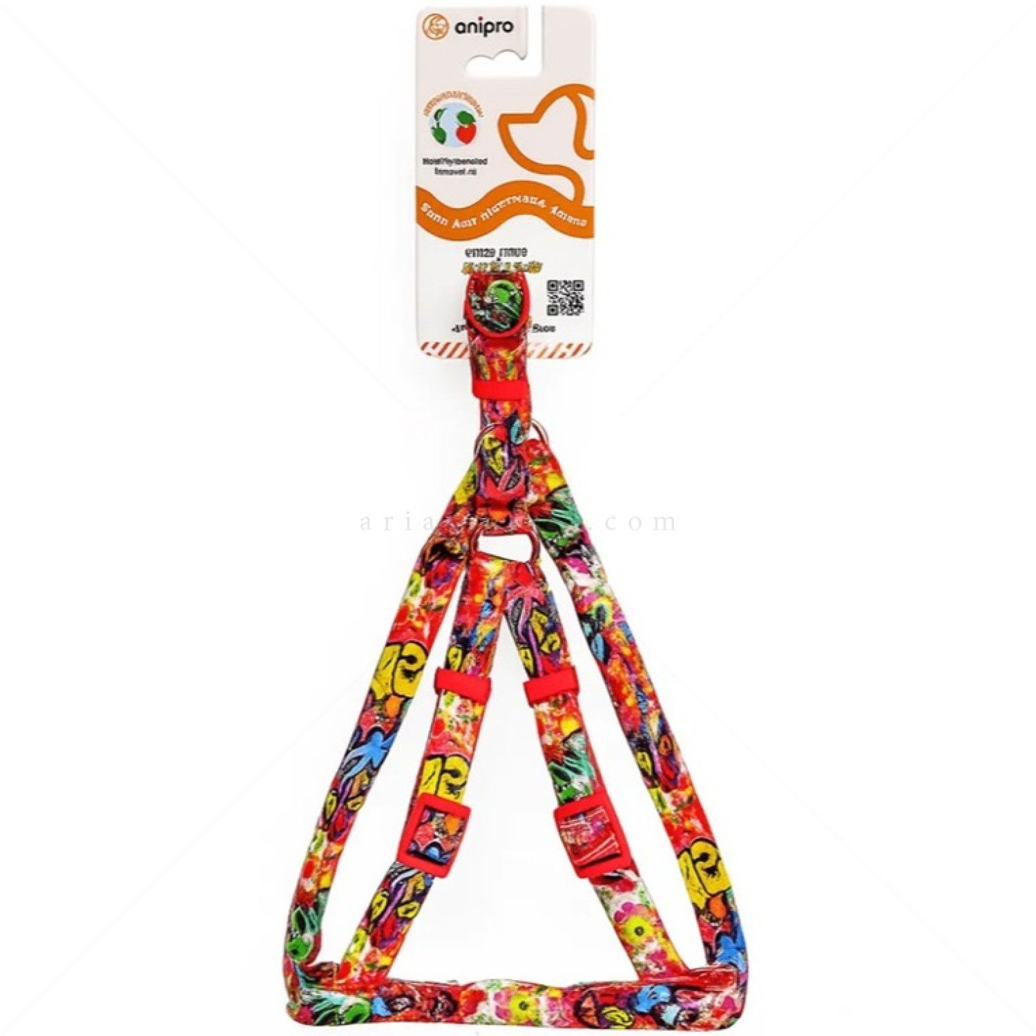 Нагръдник ANIPRO Soft Touch Dog Of The City, размер M, лента с червена тока