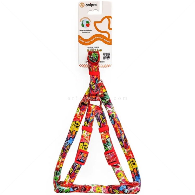 Нагръдник ANIPRO Soft Touch Dog Of The City, размер L, лента с червена тока