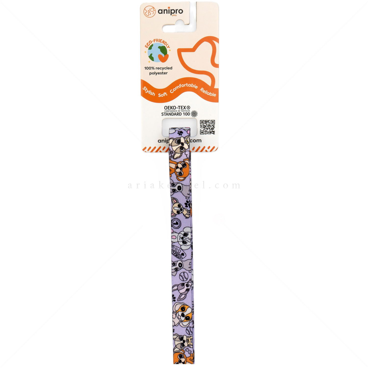 Повод ANIPRO Soft Touch Cute Puppies, размер L