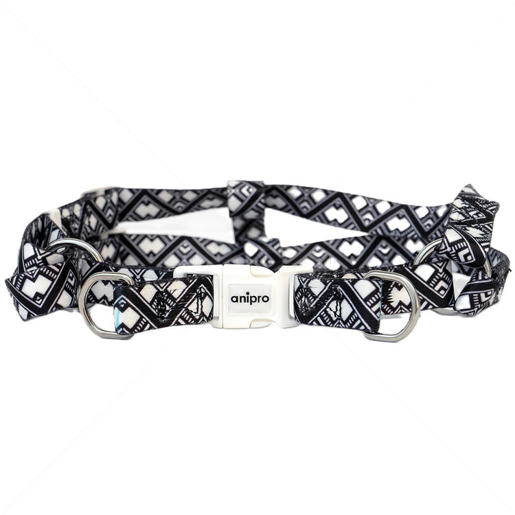 Нагръдник ANIPRO Soft Touch Ethno, лента с бяла тока