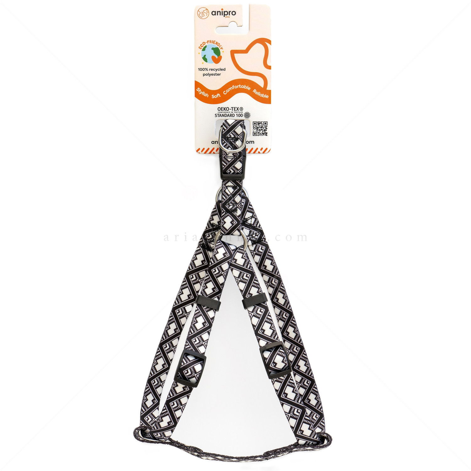 Нагръдник ANIPRO Soft Touch Ethno, лента с черна тока