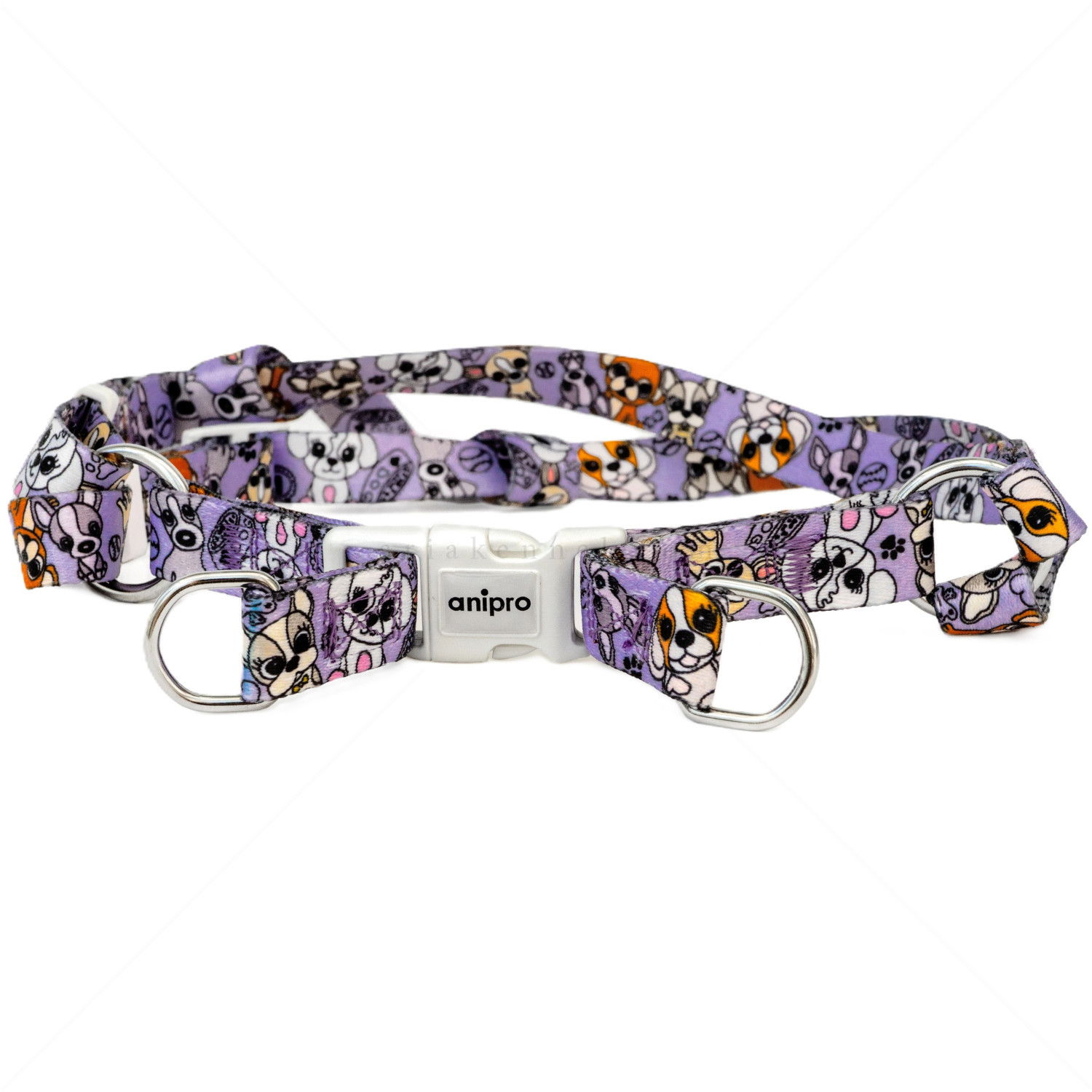 Нагръдник ANIPRO Soft Touch Cute Puppies, размер S, лента с бяла тока
