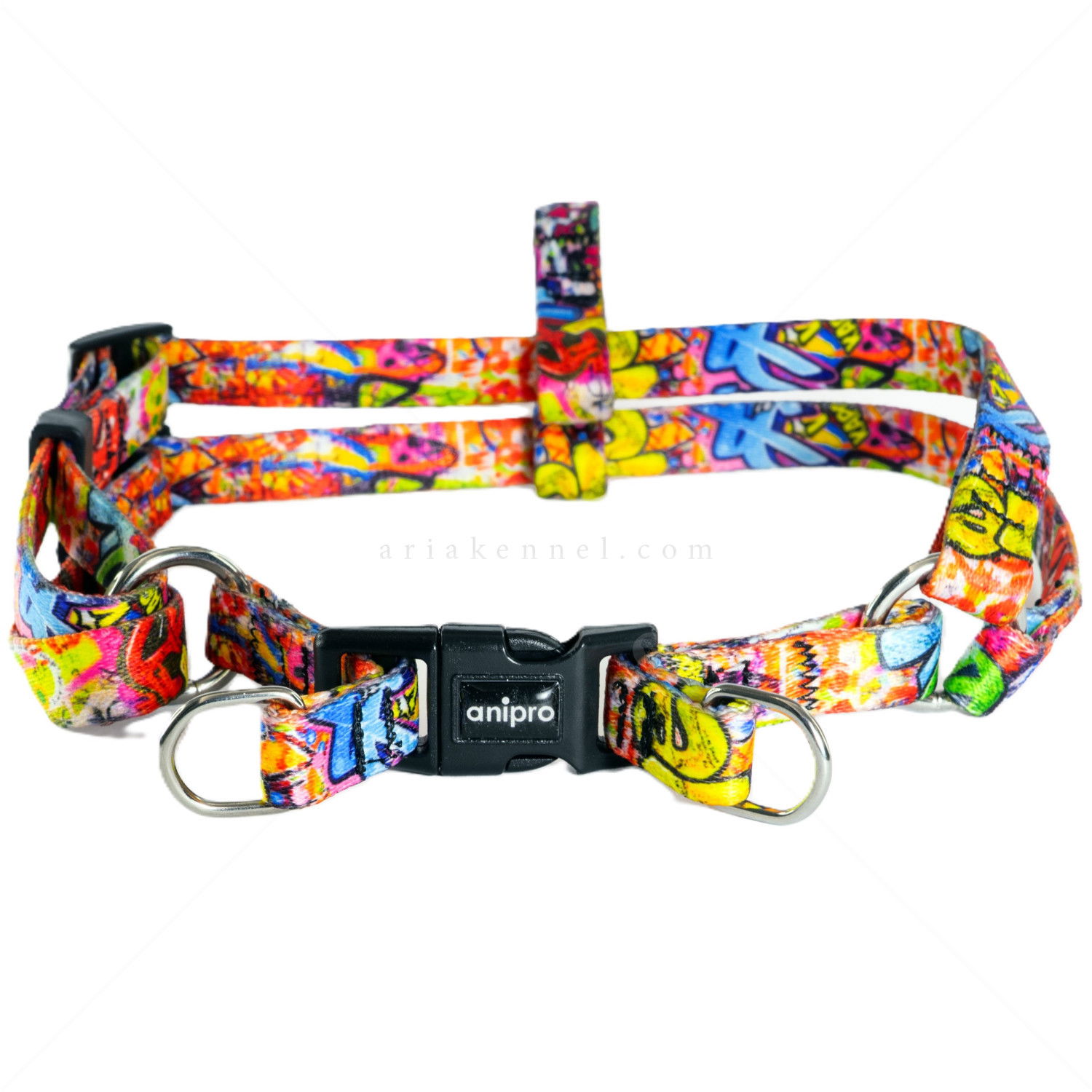 Нагръдник ANIPRO Soft Touch Dog Of The City, лента с черна тока