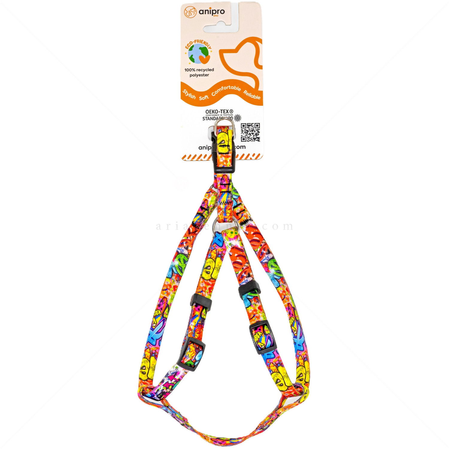 Нагръдник ANIPRO Soft Touch Dog Of The City, размер L, лента с черна тока