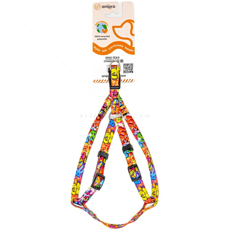 Нагръдник ANIPRO Soft Touch Dog Of The City, лента с черна тока