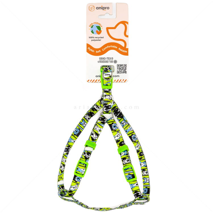 Нагръдник ANIPRO Soft Touch Dog Selfie, размер S, лента със светлозелена тока