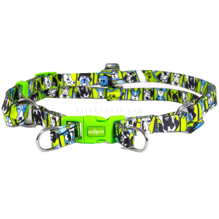Нагръдник ANIPRO Soft Touch Dog Selfie, размер M, лента със светлозелена тока