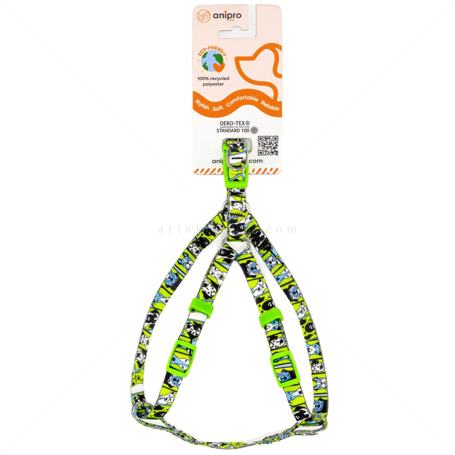 Нагръдник ANIPRO Soft Touch Dog Selfie, размер L, лента със светлозелена тока