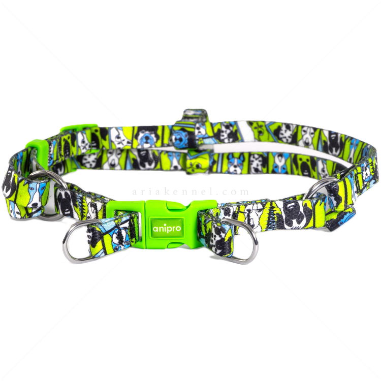 Нагръдник ANIPRO Soft Touch Dog Selfie, лента със светлозелена тока