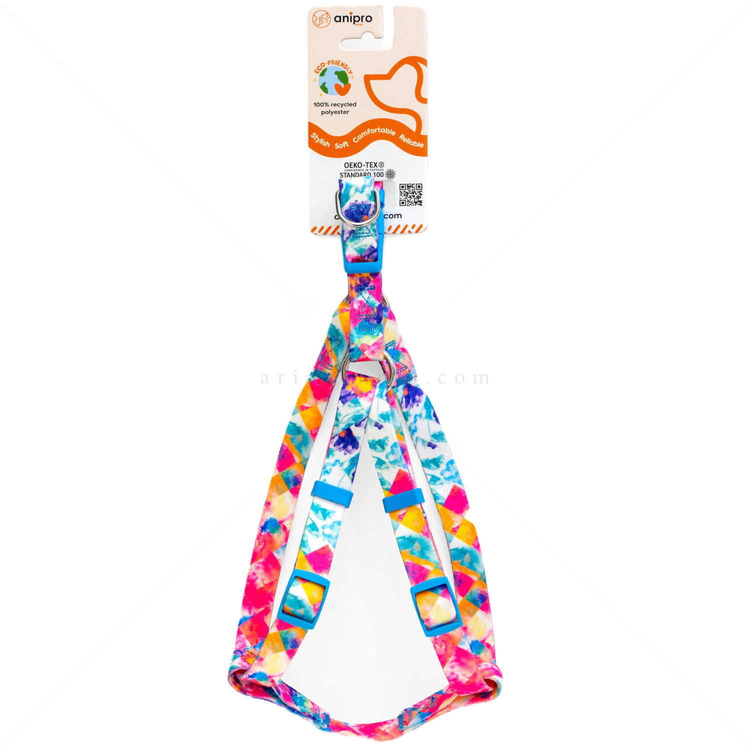 Нагръдник ANIPRO Soft Touch Bold And Beautiful, размер S, лента с тюркоазена тока