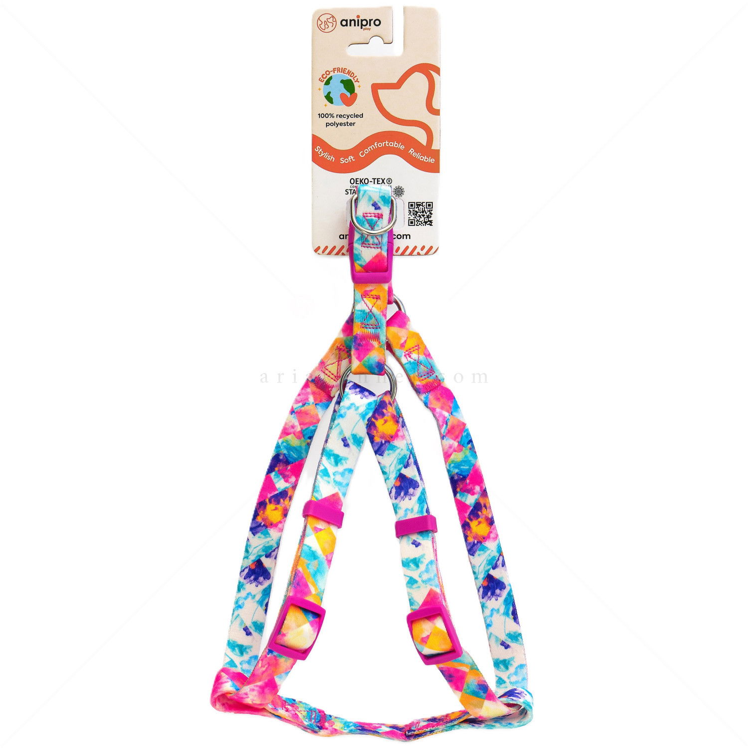 Нагръдник ANIPRO Soft Touch Bold And Beautiful, размер L, лента с цикламена тока