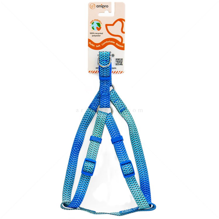 Нагръдник ANIPRO Soft Touch Let's Go, размер L, лента със синя тока